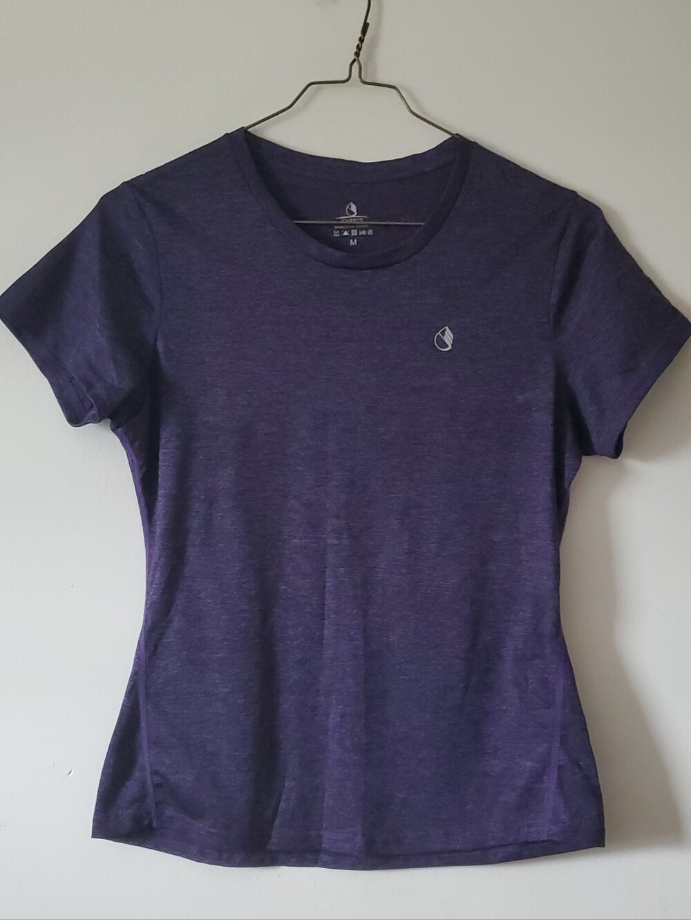 Icyzone Women's Short Sleeve Crewneck Tee in Heather Purple